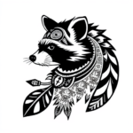 Aztec Raccoon Tattoo