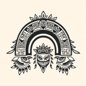 Aztec Rainbow Tattoo