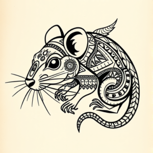 Aztec Rat Tattoo