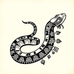 Aztec Rattlesnake Tattoo