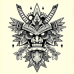 Aztec Samurai Tattoo