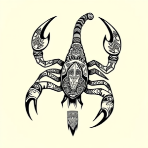 Aztec Scorpion Tattoo