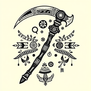 Aztec Scythe Tattoo