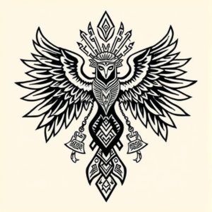 Aztec Seraphim Tattoo