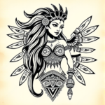 Aztec Siren Tattoo