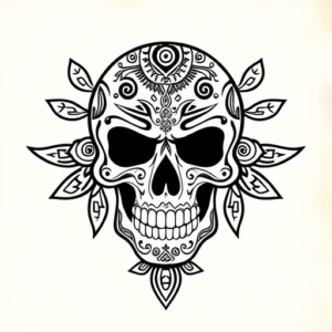 Aztec Skull Tattoo