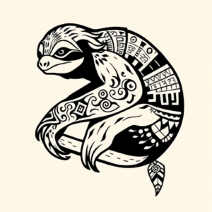 Aztec Sloth Tattoo