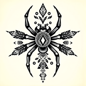 Aztec Spider Tattoo
