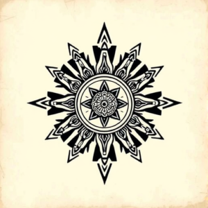 Aztec Sun Tattoo