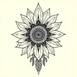 Aztec Sunflower Tattoo