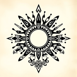 Aztec Sunrise Tattoo