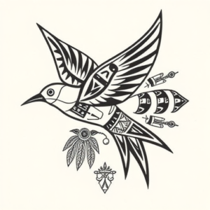 Aztec Swallow Tattoo