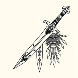 Aztec Sword Tattoo