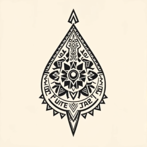 Aztec Teardrop Tattoo