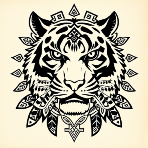 Aztec Tiger Tattoo