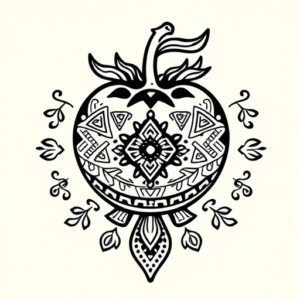 Aztec Tomato Tattoo