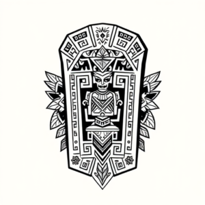 Aztec Tombstone Tattoo