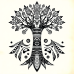 Aztec Tree Tattoo