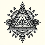 Aztec Triangle Tattoo