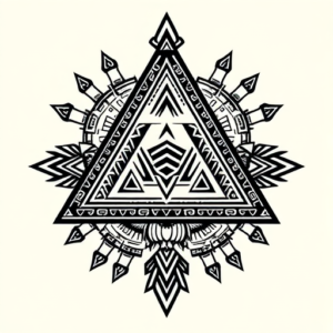 Aztec Triangle Tattoo