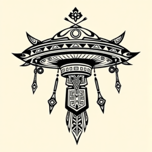 Aztec Ufo Tattoo