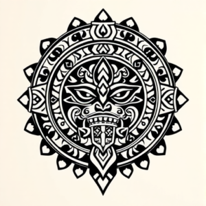 Aztec Unalome Tattoo