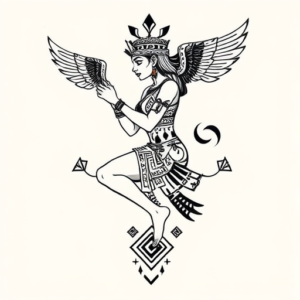 Aztec Virgo Tattoo