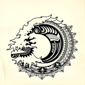 Aztec Wave Tattoo