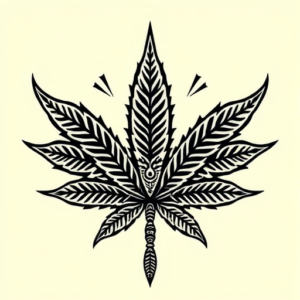 Aztec Weed Tattoo