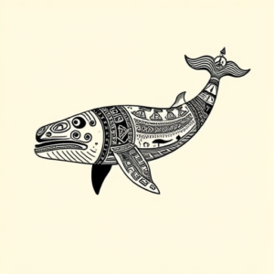 Aztec Whale Tattoo