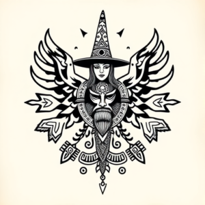 Aztec Witch Tattoo