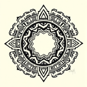 Aztec Wormhole Tattoo