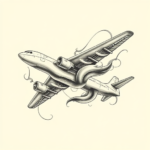 Bio-Organic Airplane Tattoo