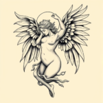 Bio-Organic Angel Tattoo