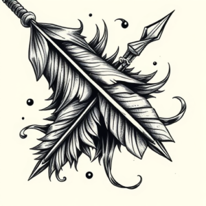 Bio-Organic Arrowhead Tattoo