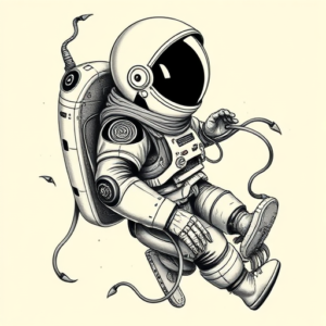 Bio-Organic Astronaut Tattoo