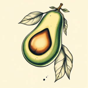Bio-Organic Avocado Tattoo