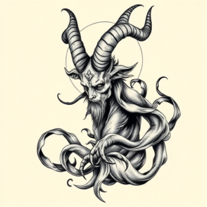 Bio-Organic Baphomet Tattoo