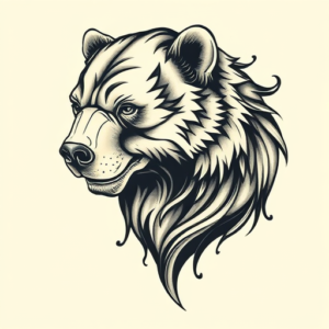 Bio-Organic Bear Tattoo