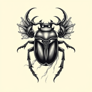Bio-Organic Beetle Tattoo