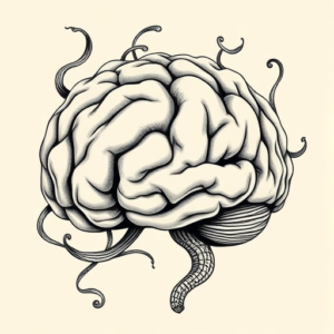 Bio-Organic Brain Tattoo
