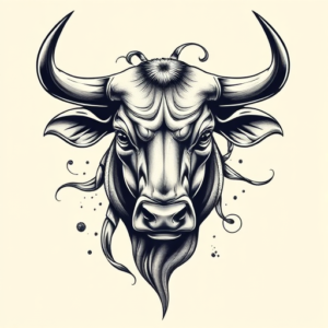 Bio-Organic Bull Tattoo