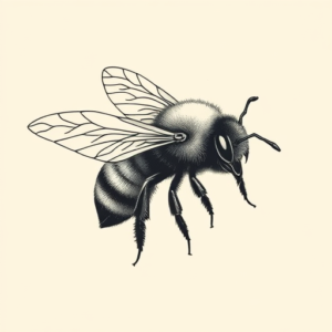 Bio-Organic Bumblebee Tattoo