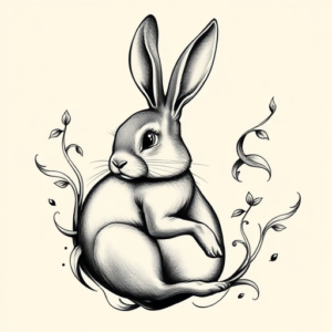 Bio-Organic Bunny Tattoo