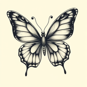 Bio-Organic Butterfly Tattoo