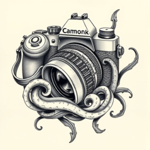 Bio-Organic Camera Tattoo