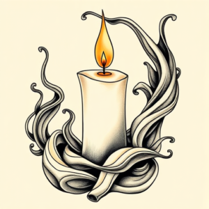 Bio-Organic Candle Tattoo