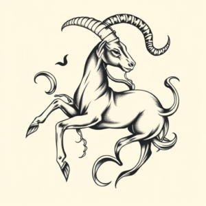 Bio-Organic Capricorn Tattoo