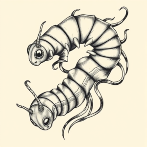 Bio-Organic Caterpillar Tattoo