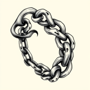 Bio-Organic Chain Tattoo